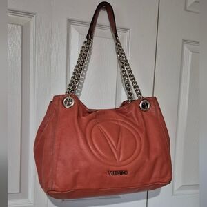 Valentino By Mario Luisa Shoulder Bag With Silver Chain